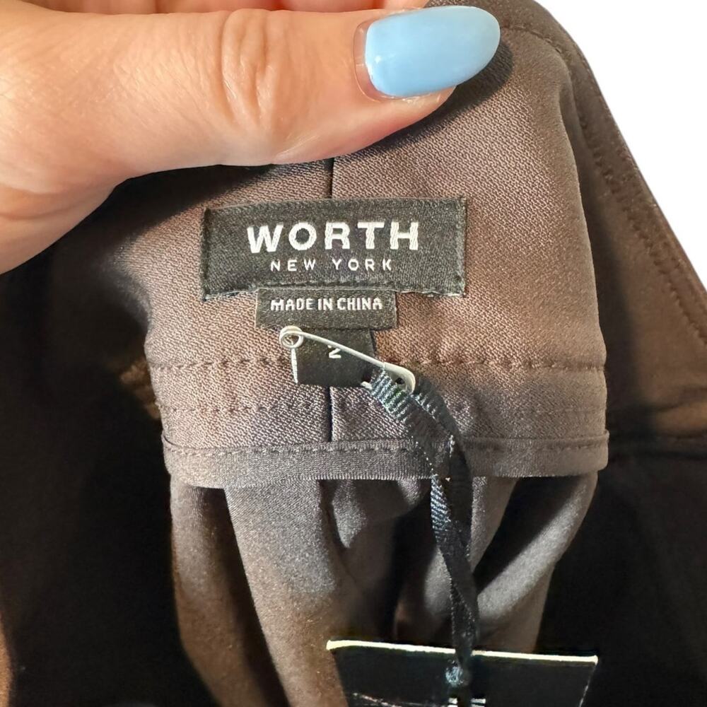 NWT Worth New York Chocolate Brown Pencil Skirt‎ 2 Work Office Career Minimal - Picture 3 of 6